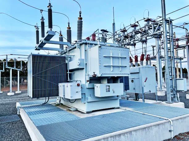 Outdoor sub-station with power transformer, HT works